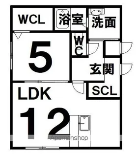 アラモード【2階】の間取り