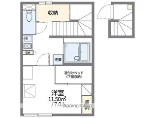レオパレスあすなろ【2階】の間取り
