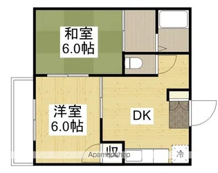 コーポラス戸手【202号室】の間取り
