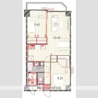 グリーンパーク中川【1階】の間取り