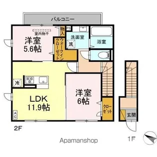 ファミール・AMAKA【2階】の間取り