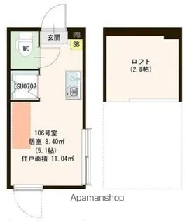 ハーモニーテラス経堂【1階】の間取り