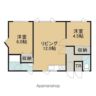 ガーデン川原Ⅱ【107号室】の間取り
