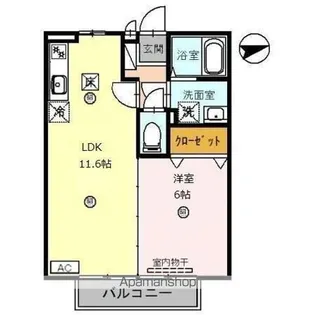 コートウィステリア【1階】の間取り