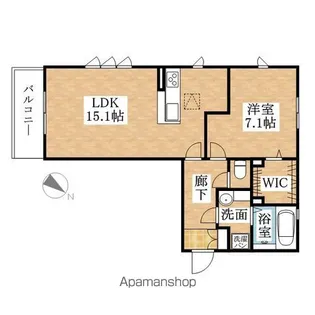 シャン ド フルール【1階】の間取り