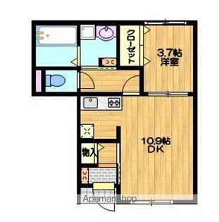 GRADO KJ【105号室】の間取り