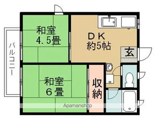 広瀬ハイツ【2階】の間取り