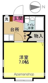 グルービィヒルズ【101号室】の間取り