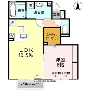 カーサ ベルデ【1階】の間取り