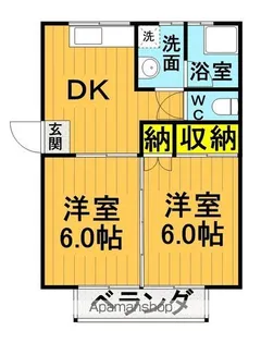赤木コーポ【201号室】の間取り