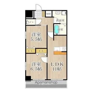メゾン・デ・ノムラ島之内【8階】の間取り