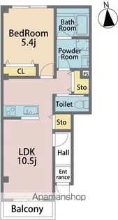 アル・羽ノ浦B【103号室】の間取り