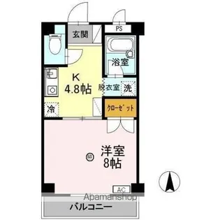 大安寺マンション【1階】の間取り