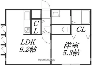 1LDKの間取り画像