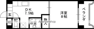 鶴見緑地ハイツ弐番館【7階】の間取り