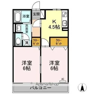エルパティオ須長 II【1階】の間取り