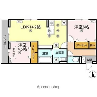 セレノアールA【1階】の間取り