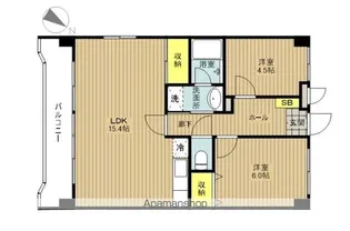 シャトー春日部B棟【301号室号室】の間取り