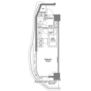 ザ・パークハビオSOHO祐天寺【3階】の間取り