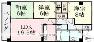 ロイヤル・シャトー一番館【606号室】の間取り
