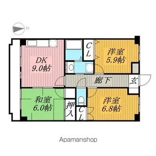 SCヒルズ稲毛【5階】の間取り