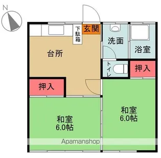 明治第1マンション【1階】の間取り