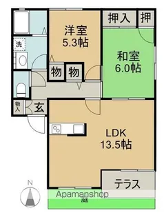 メモリーステージB棟【101号室】の間取り
