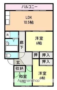 グランドゥール【24号室】の間取り