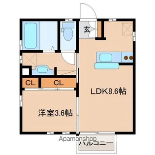ケイリュウⅢ【2階】の間取り