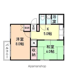 ファーネス【1-202号室】の間取り