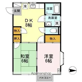 サンハイツ与板【2階】の間取り