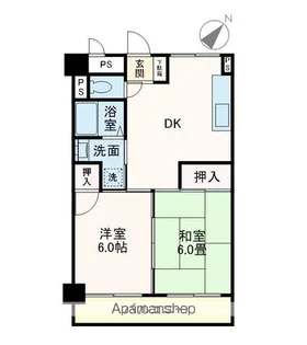 クレール南行徳【202号室】の間取り