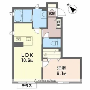 シャーメゾンERIMO A棟【1階】の間取り