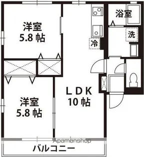 メゾン高田A【2階】の間取り