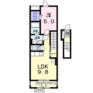 グラース【2階】の間取り