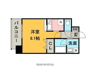 エンクレスト祇園Ⅱ【605号室】の間取り