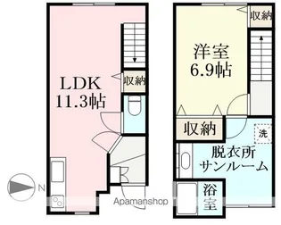 デュープレックス【102号室】の間取り