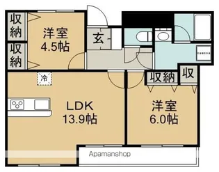 コルヌイエ北阿佐谷【202号室】の間取り