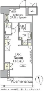 ザ・パークハビオ神楽坂レジデンスSOUTH【1階】の間取り