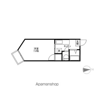 クオリティハウス川端【203号室】の間取り