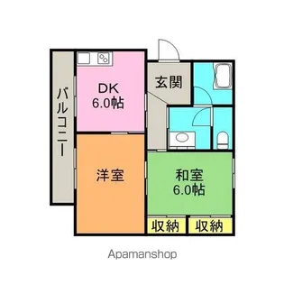 グリーンコーポ桑野【3階】の間取り
