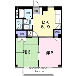 PARKFERRY雨の宮 B【2階】の間取り