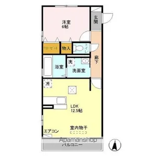 シャルマンドミール B【1階】の間取り