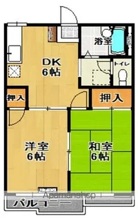 福島県郡山市大槻町字天正坦【アパート】の間取り