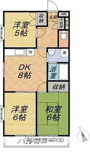 ESTATE紫苑【201号室】の間取り