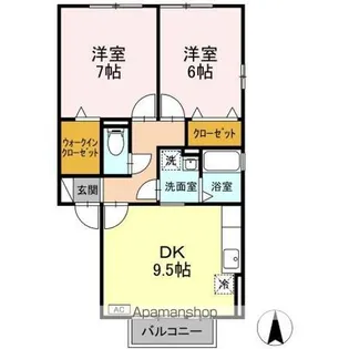 エレガンス 草薙【2階】の間取り