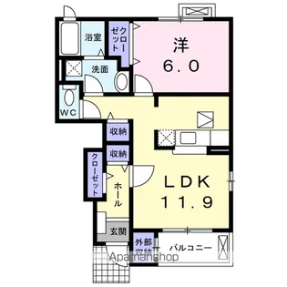 サンリットS・Ⅱ【1階】の間取り