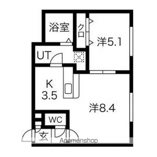 Kalmia桑園(カルミア桑園)【2階】の間取り