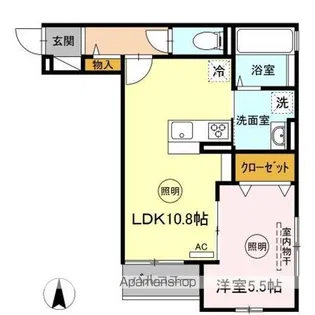 モンレーヴ【2階】の間取り