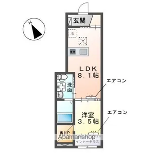 エピカリス EPICHARIS【1階】の間取り